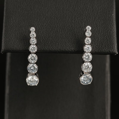 14K 1.22 CTW Lab Grown Diamond Graduated Journey Earrings