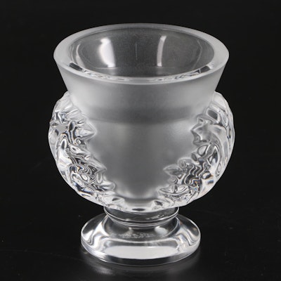 Lalique "Saint Cloud" Frosted and Clear Crystal Vase, Mid to Late 20th Century