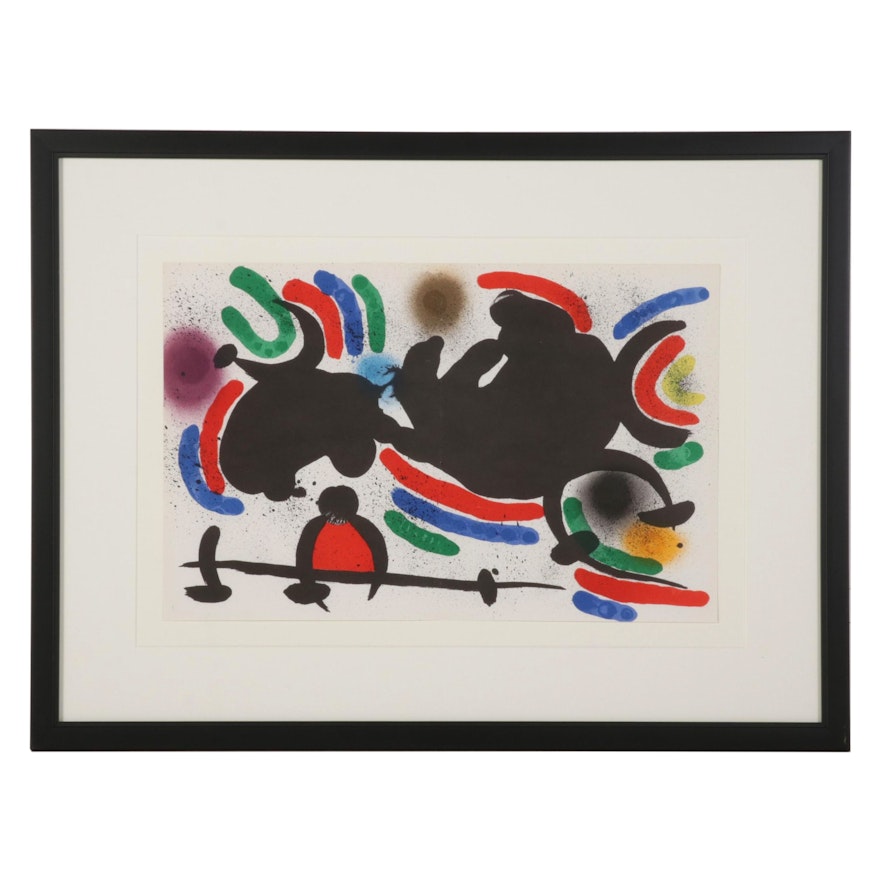 Joan Miró Double-Page Color Lithograph From "Lithographs I," 1972