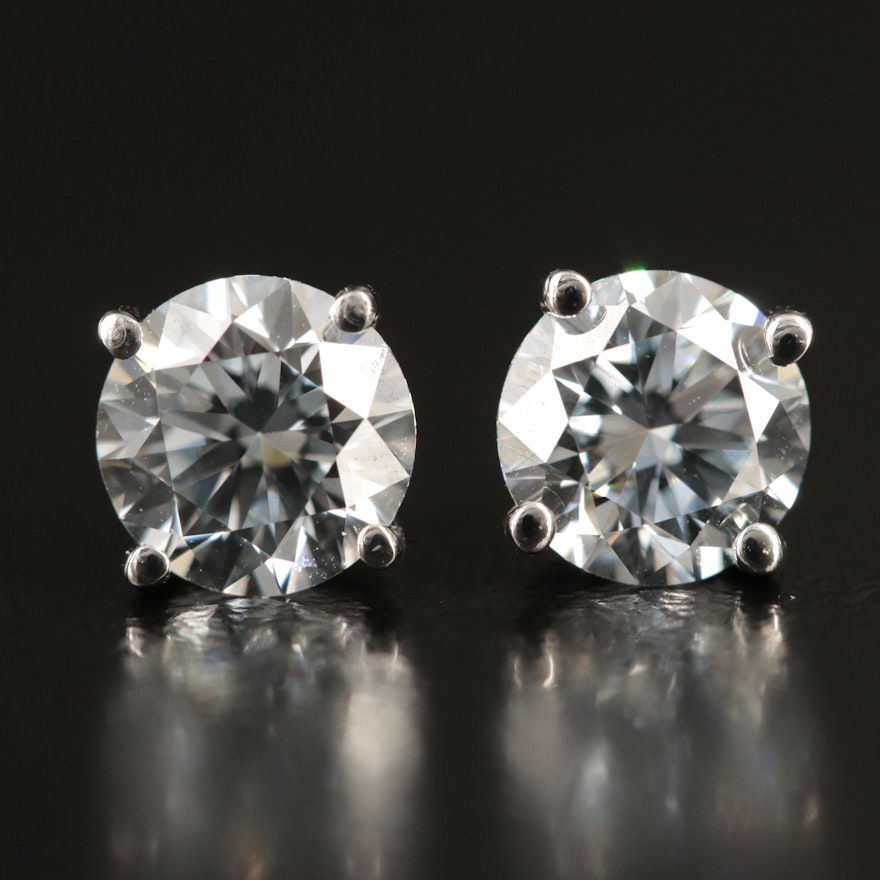 14K 1.48 CTW Lab Grown Diamond Stud Earrings