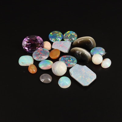 Loose Gemstones Including Opal, Opal Triplet and Color Change Sapphire