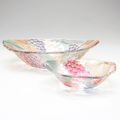 Japanese Molded and Hand-Painted Serving Bowls