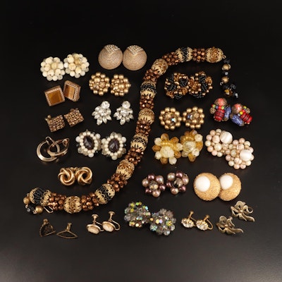 Bergére, Coro and Sterling Featured in Vintage Necklace and Earrings