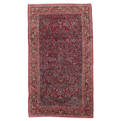 6'10 x 12'3 Hand-Knotted Persian Sarouk Area Rug