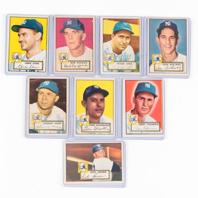 1952 Topps New York Yankees Baseball Cards With Jensen, Coleman, Woodling, More