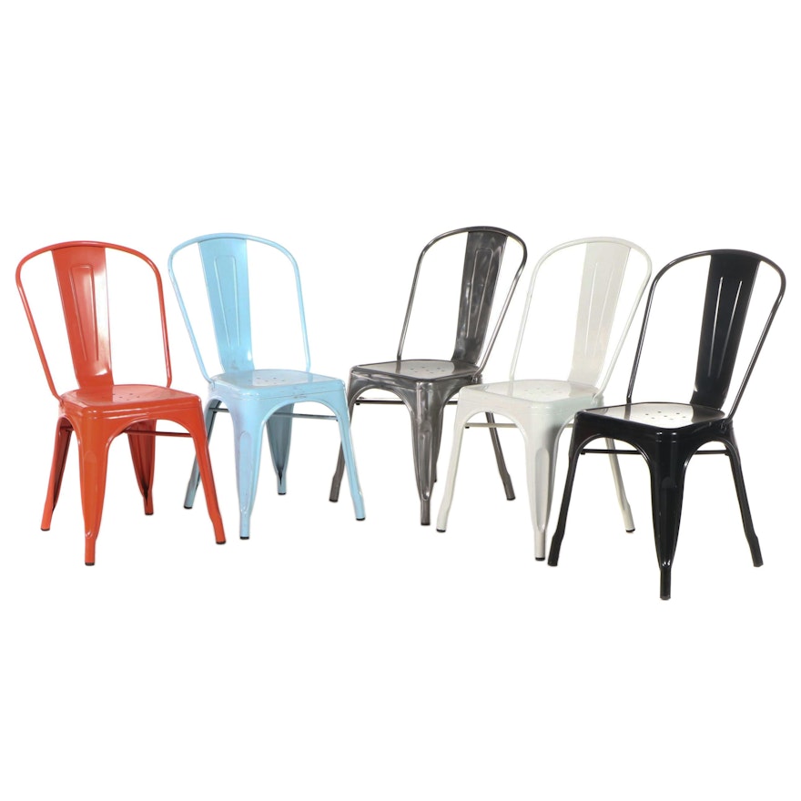 Five Blue Ocean Traders Bouchon Metal Side Chairs