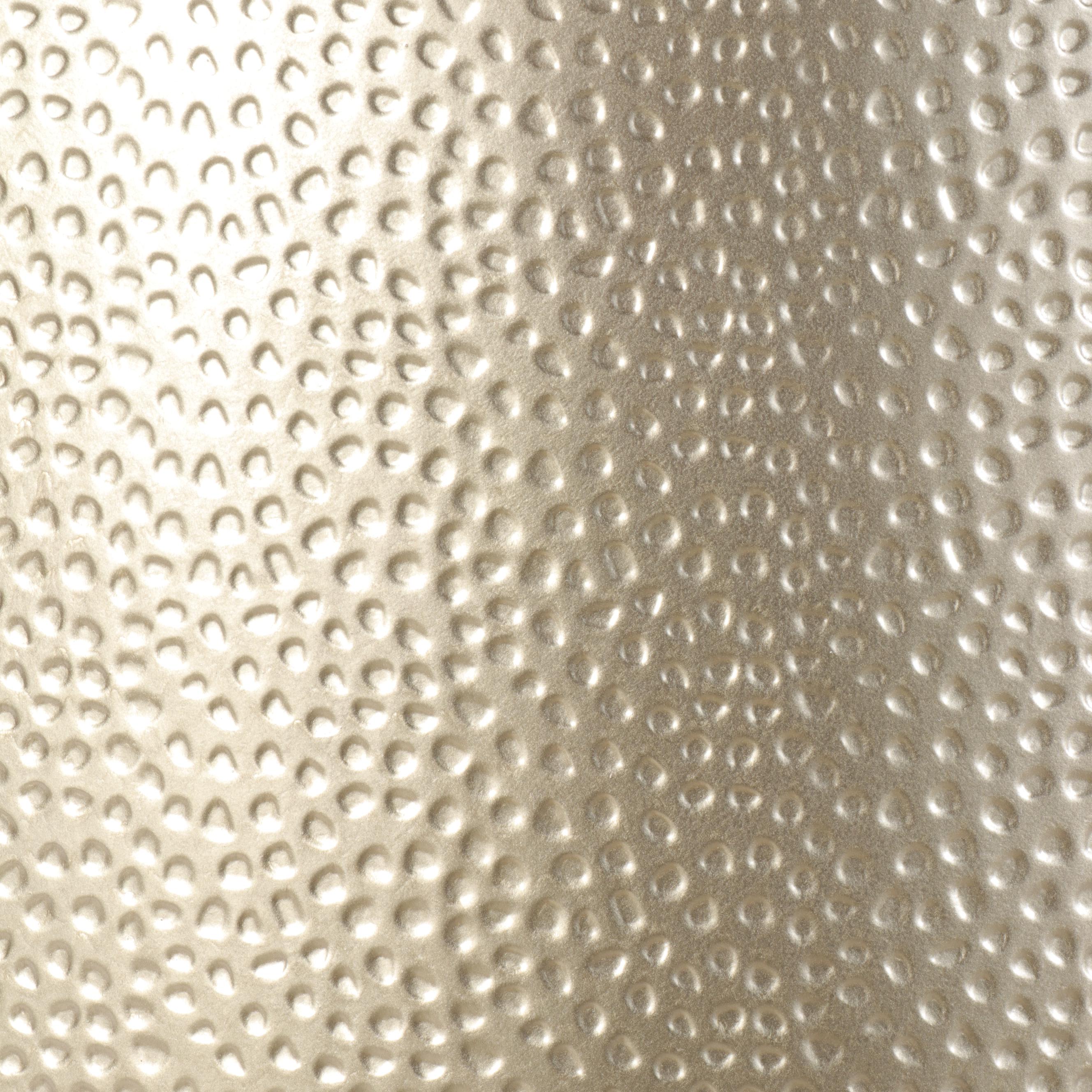 Contemporary Gold Tone Hammered Metal Drum Coffee Table EBTH