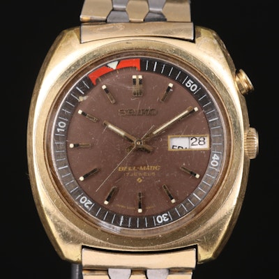 Vintage 18K Seiko Bellmatic Alarm Wristwatch
