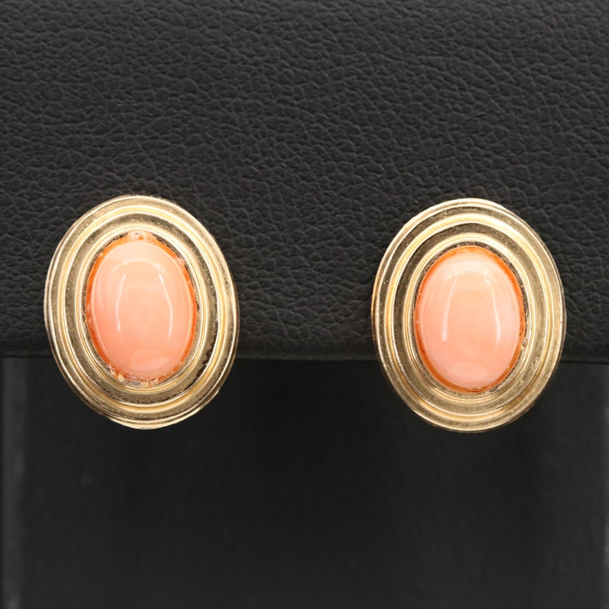 14K Coral Earrings