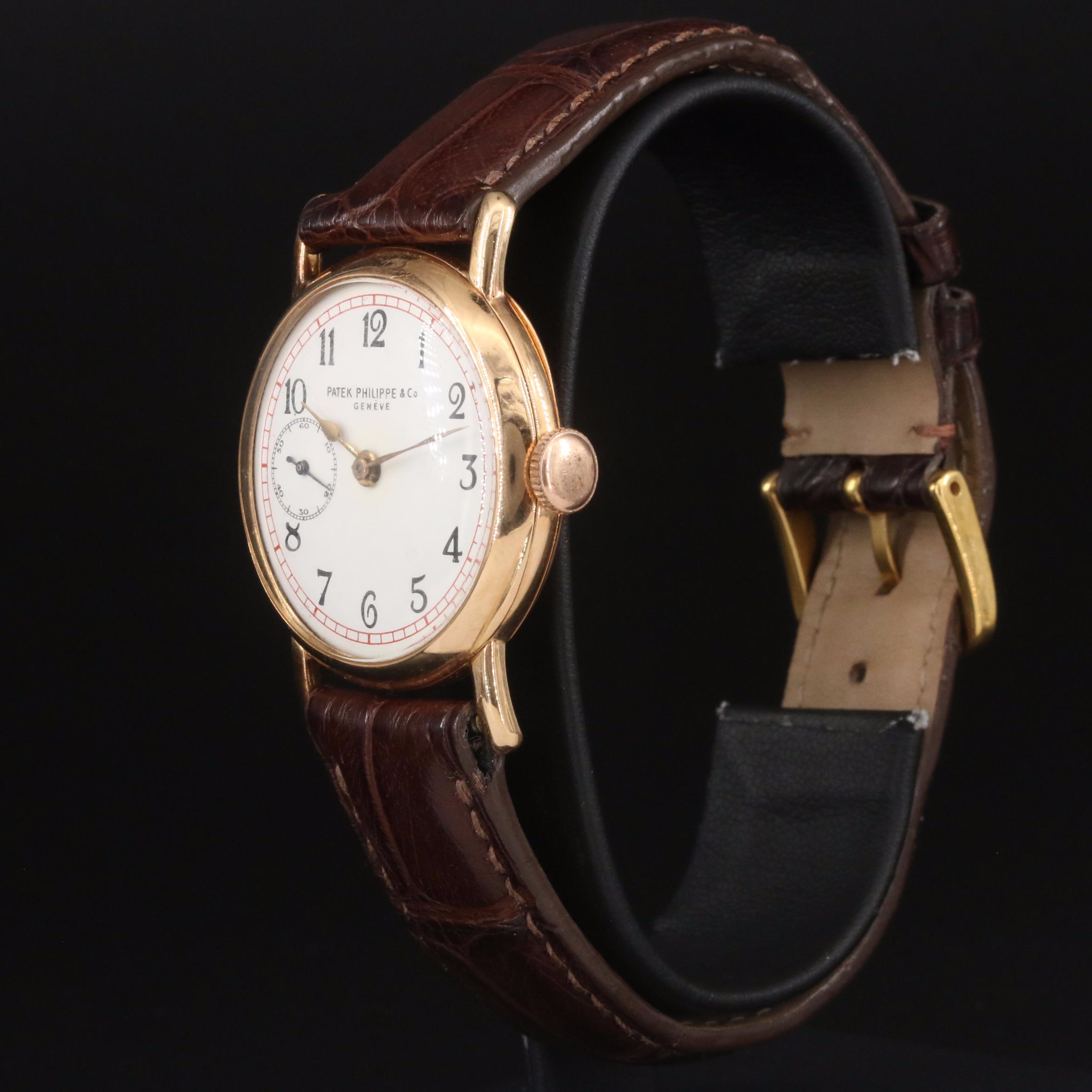 18K Patek Philippe & Co. Pocket Watch Conversion Wristwatch EBTH