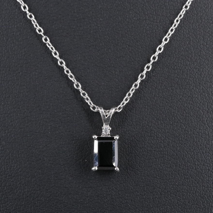 Sterling Silver Spinel Pendant Necklace