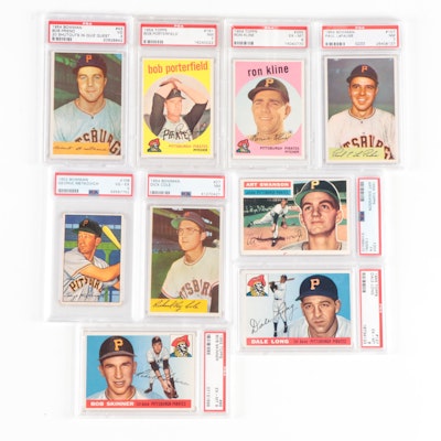 Bowman, Topps Pittsburgh Pirates Graded Baseball Cards With Friend, More, 1950s