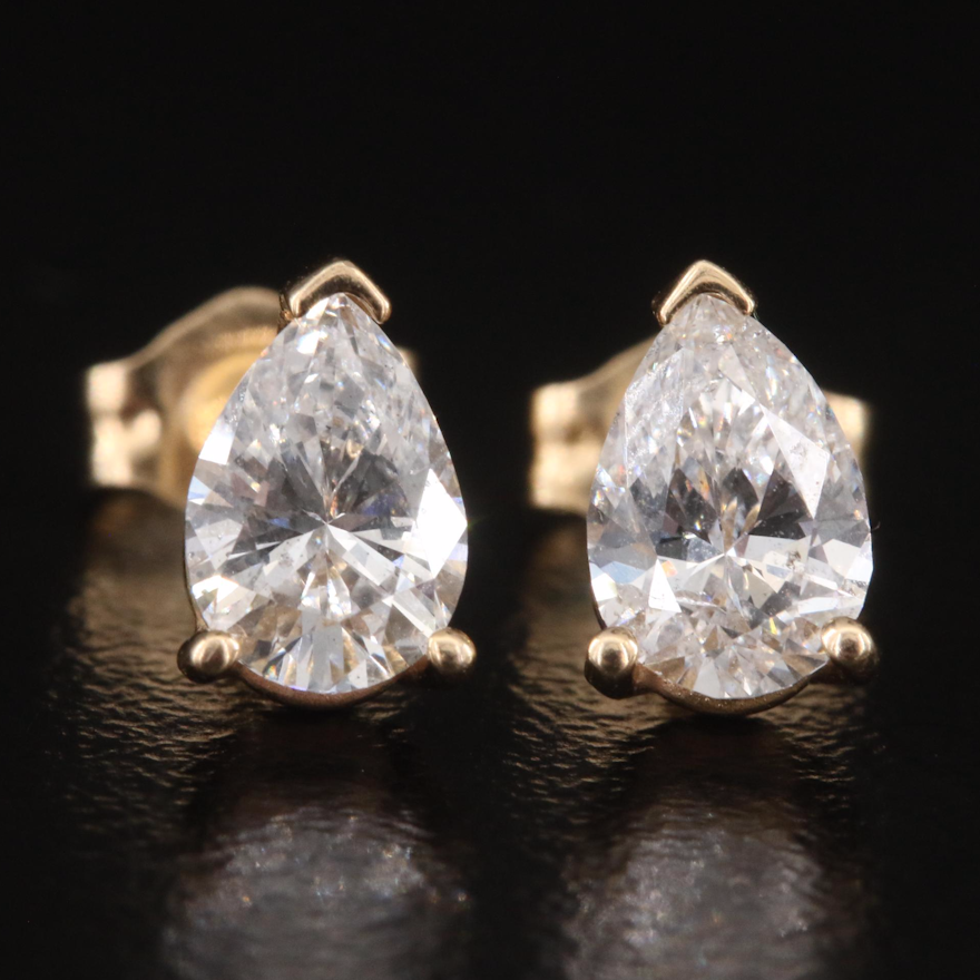 14K 0.96 CTW Diamond Stud Earrings