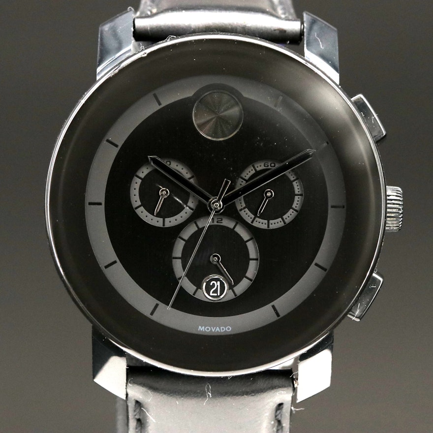 Movado Bold Black-Out Chronograph Quartz Wristwatch