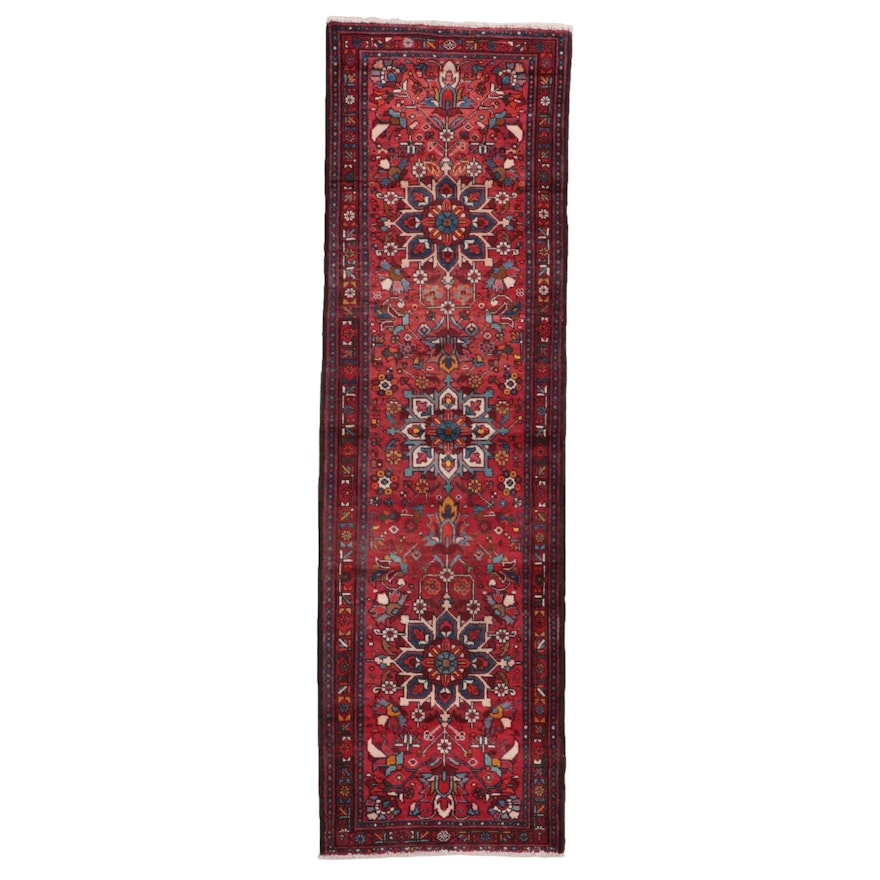 2'8 x 9'2 Hand-Knotted Persian Heriz Carpet Runner