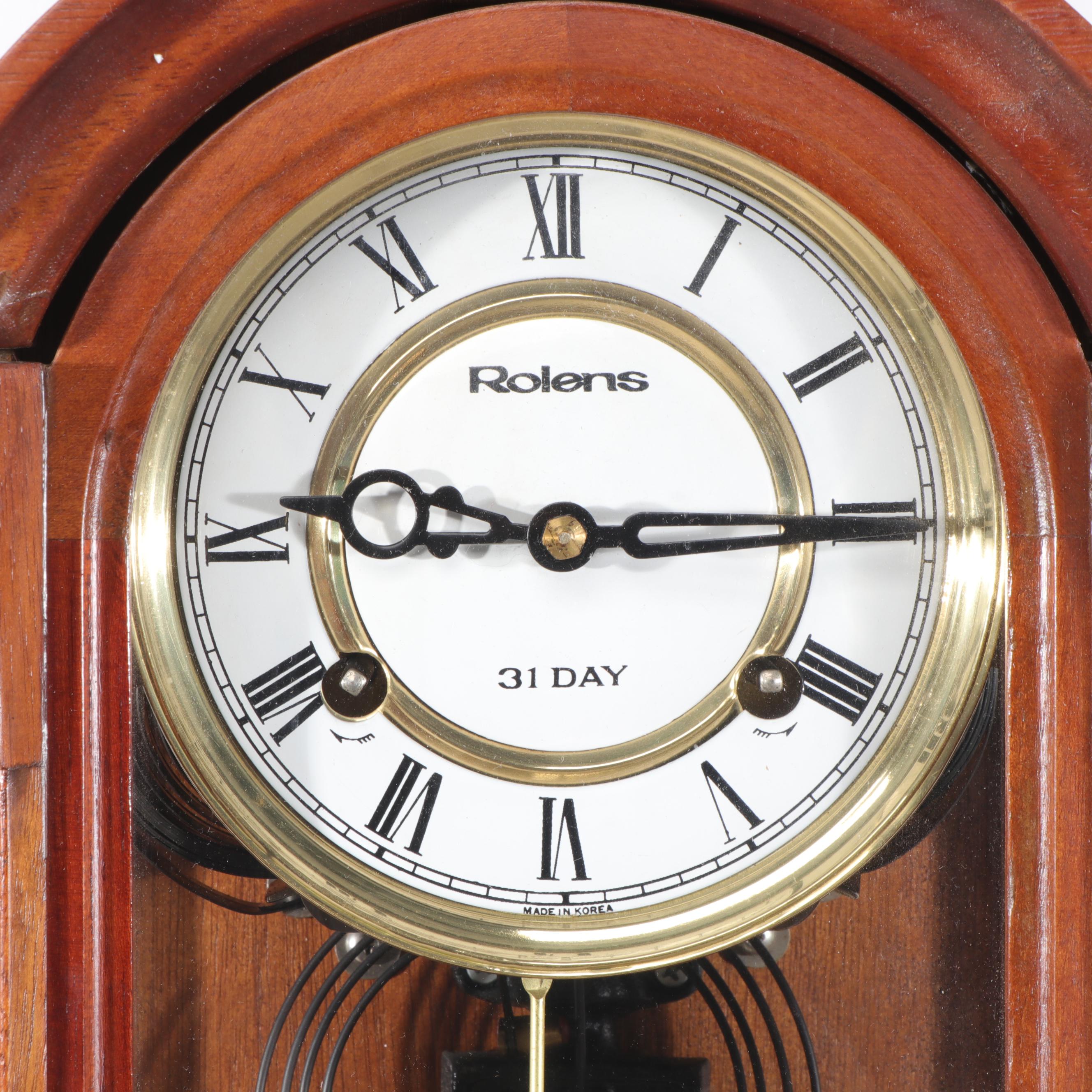 Rolens 31Day Regulator Wood Wall Clock EBTH