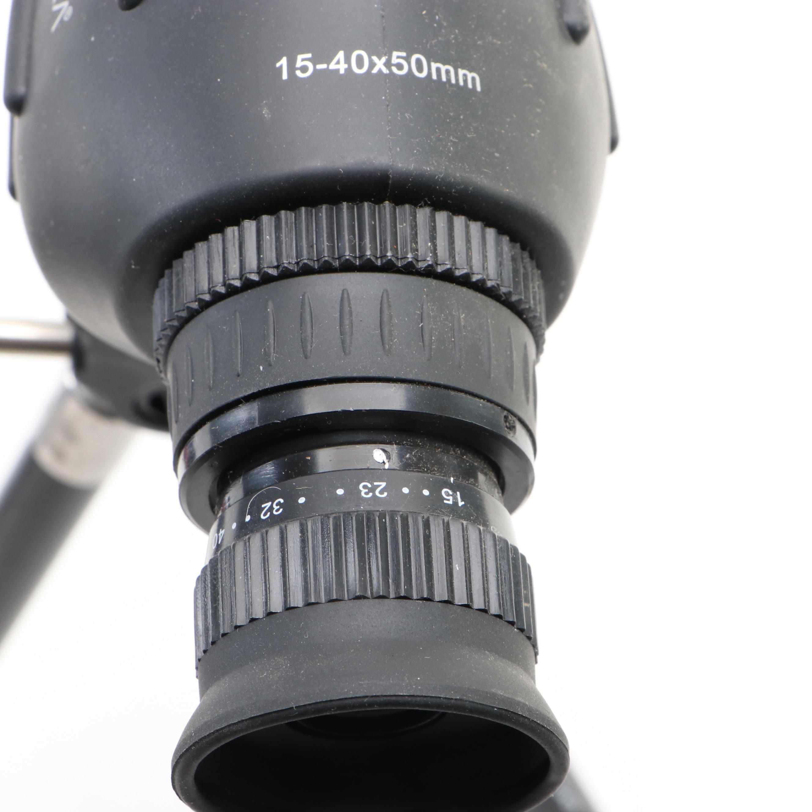 Barska Spotting Scope and Binoculars with Tasco Rifle Scope EBTH