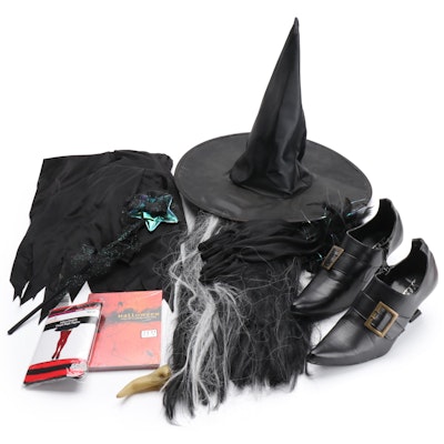 Witch Costume Including Nose, Hat, Shoes, and More with Halloween Audio CD