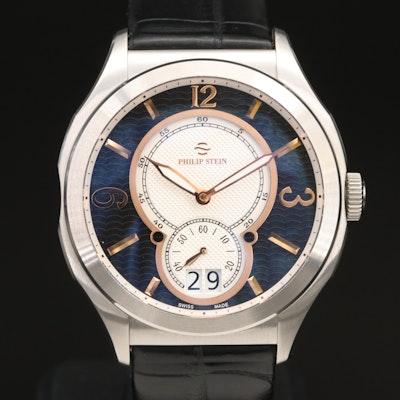 Philip Stein Prestige Round Oversized Quartz Wristwatch