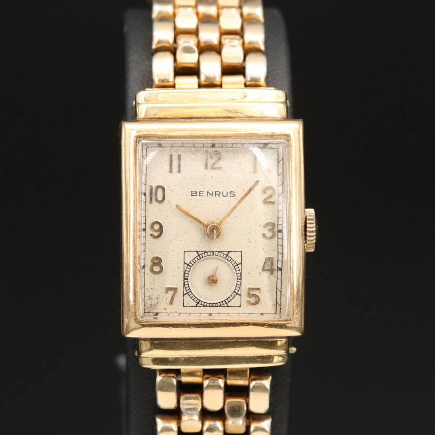 14K Vintage Benrus Hand-Wind Wristwatch