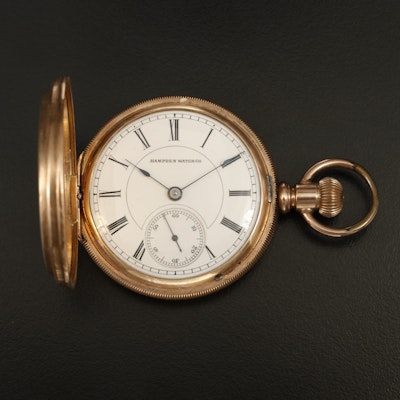 1884 Hampden Hunter Case Pocket Watch