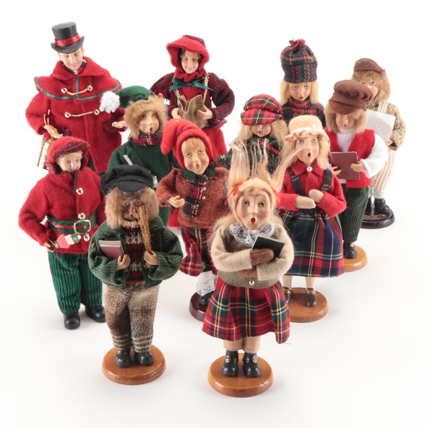 Byers' Choice Style Caroler Figures and Tree Topper