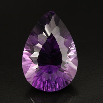 Loose 28.18 CT Pear Fantasy Faceted Amethyst