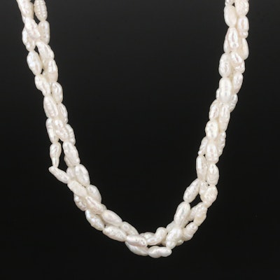 Barque Pearl Torsade Necklace with 14K Clasp