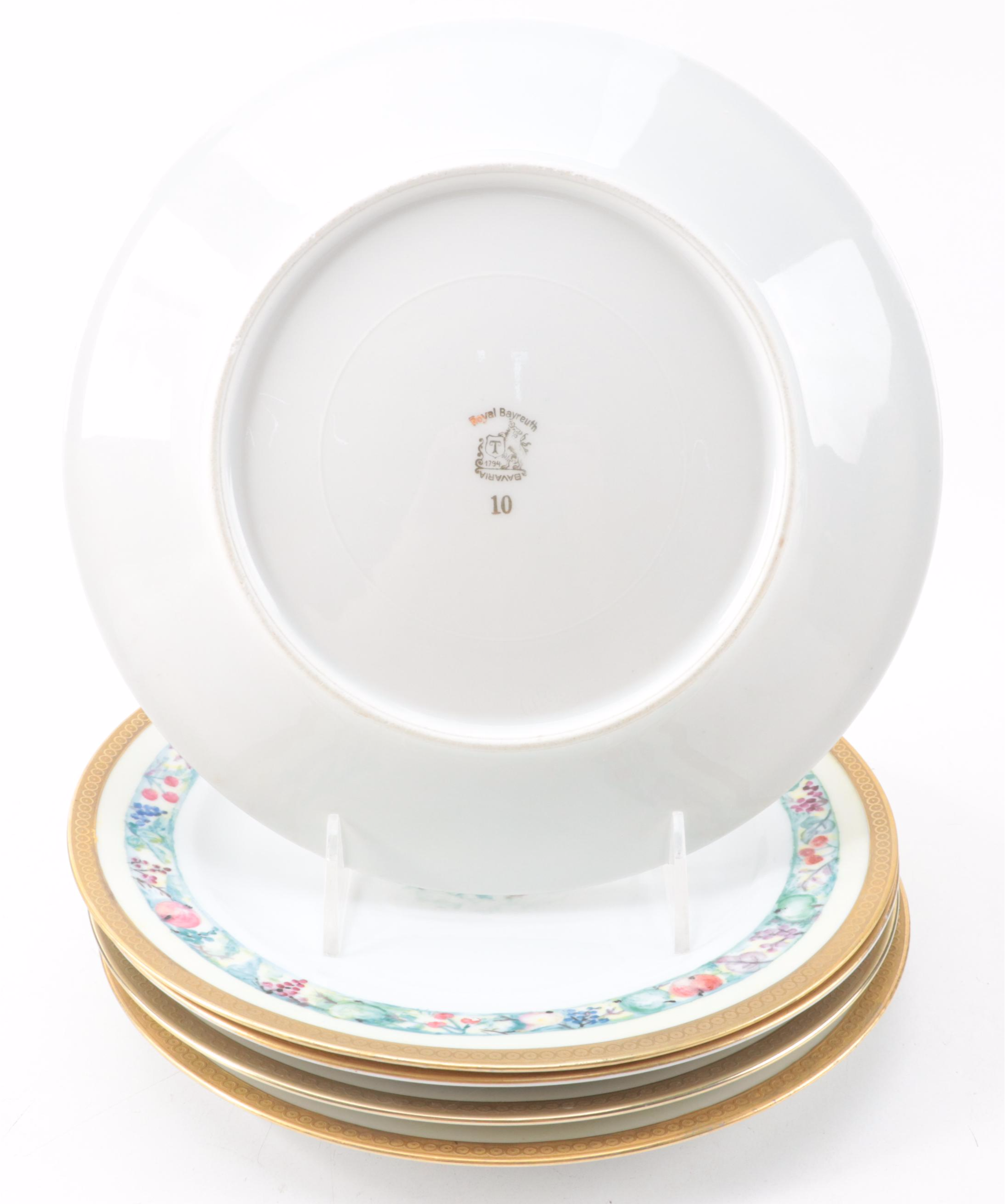 Royal Bayreuth HandPainted Porcelain Luncheon Plates EBTH