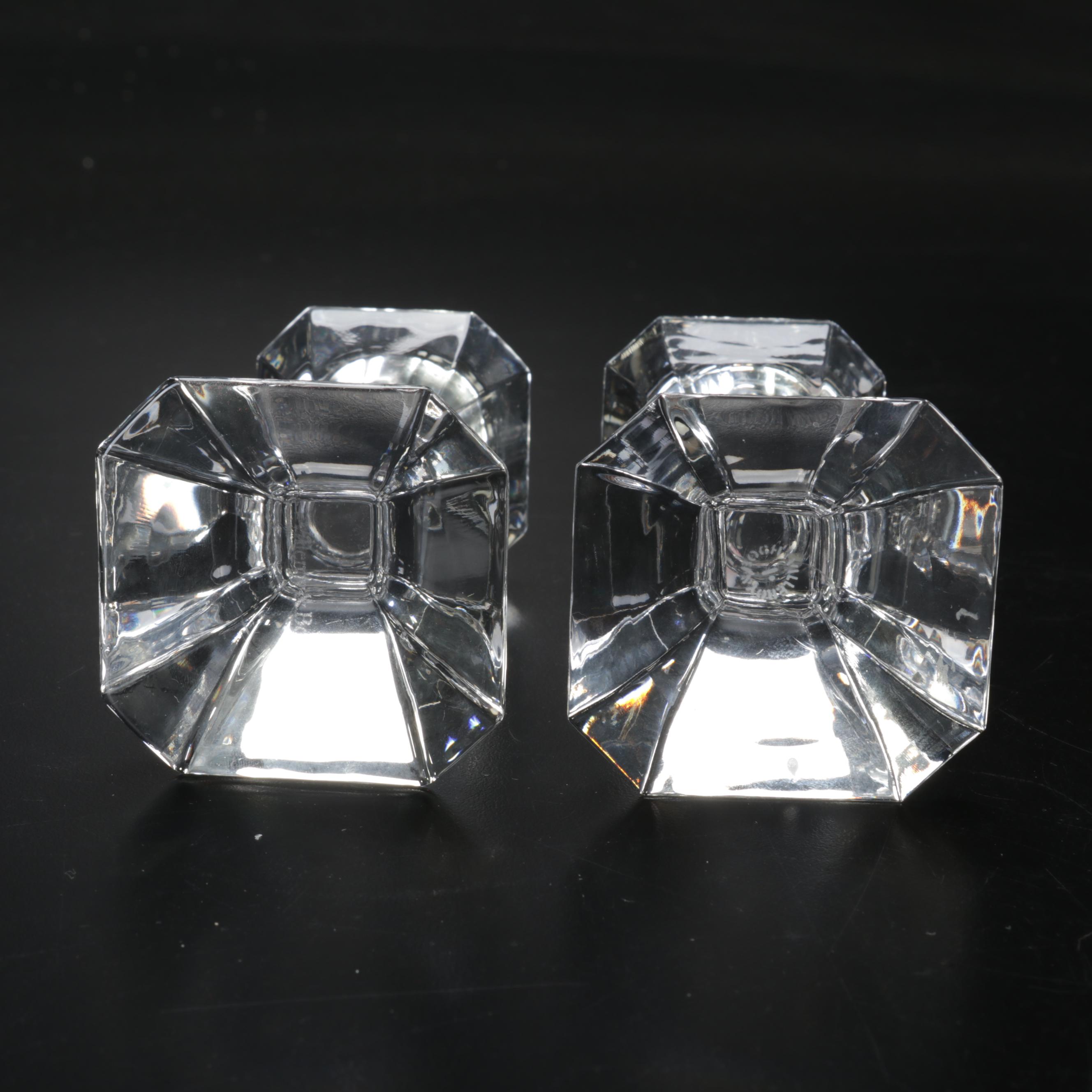 Villeroy and Boch Crystal Candle Sticks with Mikasa Salad Servers EBTH