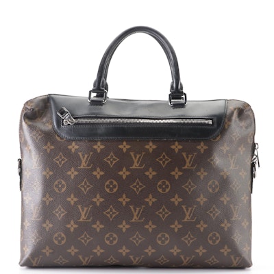 Louis Vuitton Document Case in Monogram Macassar Canvas and Leather