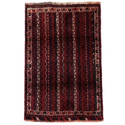 2'3 x 3'11 Hand-Knotted Persian Qashqai Accent Rug
