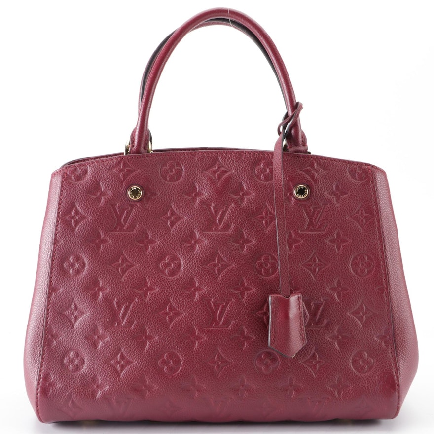 Louis Vuitton Montaigne Bag in Flamme Empreinte Monogram Leather