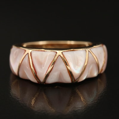 14K Mother-of-Pearl Inlaid Ring