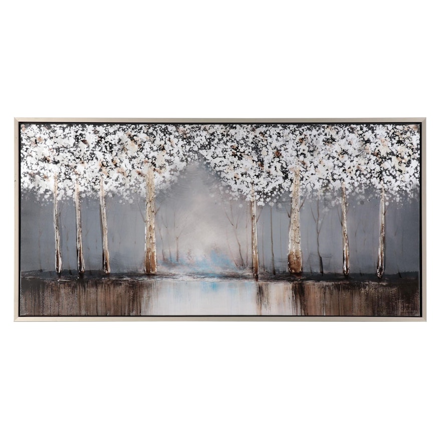 Embellished Giclée of Forest Trees, 21st Century