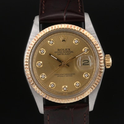 1973 Rolex Datejust Diamond Dial Wristwatch