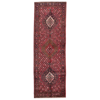 3'8 x 10'10 Hand-Knotted Persian Shiraz Long Rug