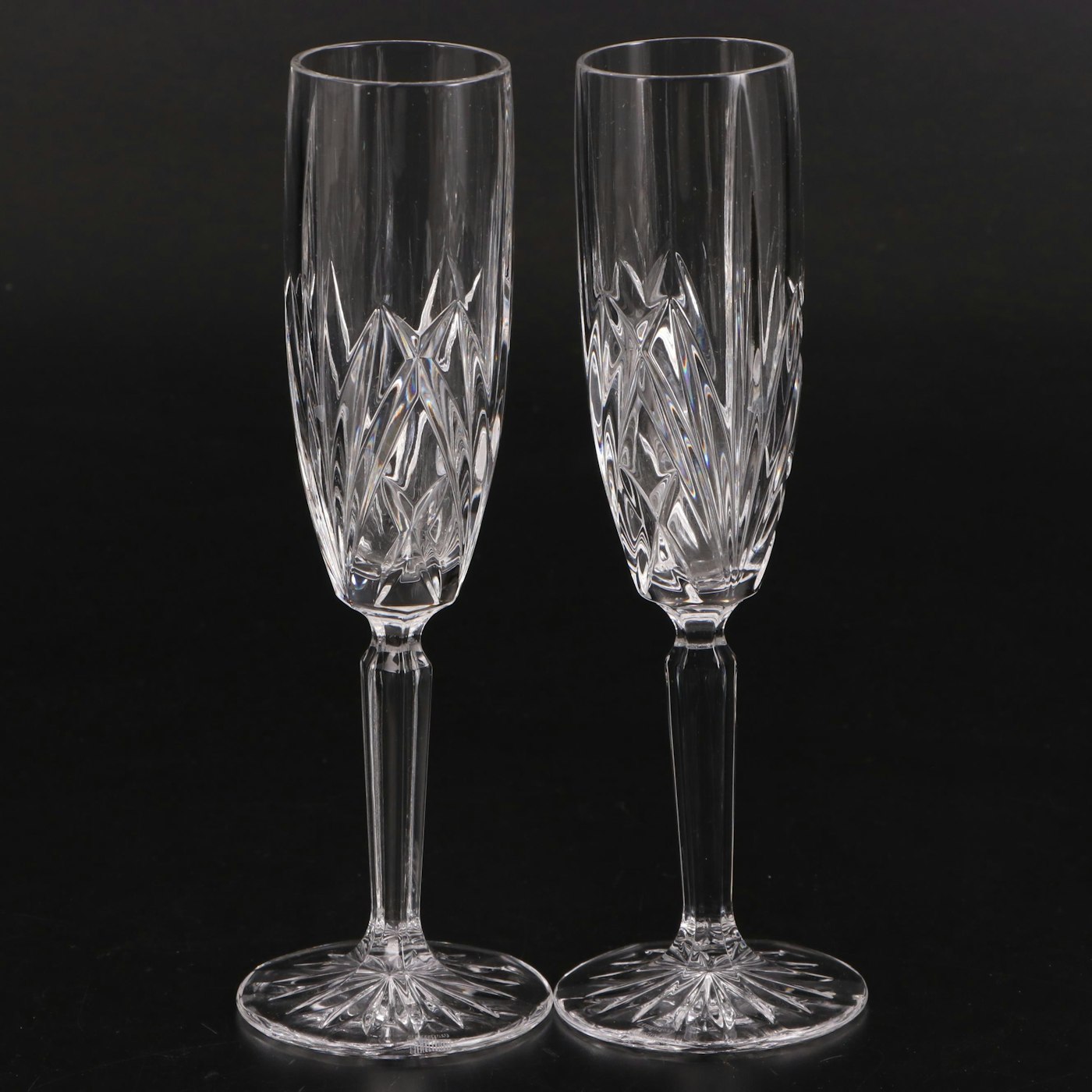 Marquis By Waterford Brookside Crystal Water Goblets And Flutes With Decanter Ebth
