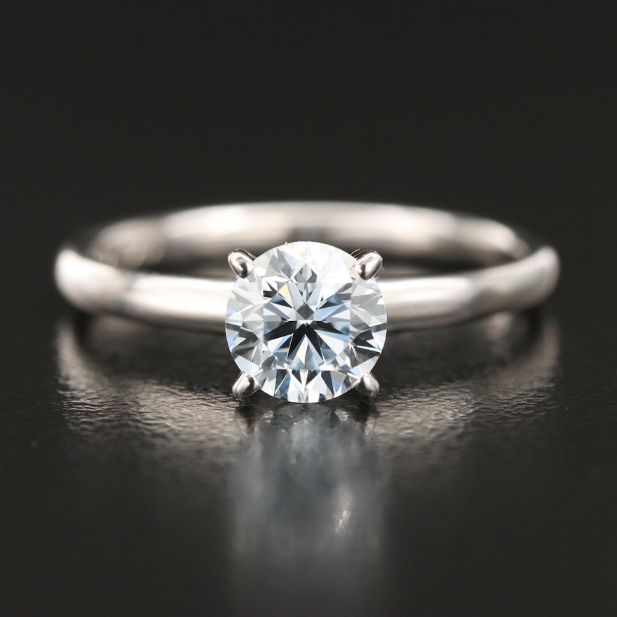 14K 0.80 CT Lab Grown Diamond Solitaire Ring