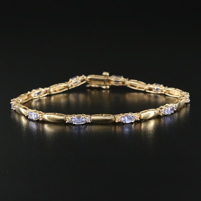 14K Tanzanite and Diamond Bracelet