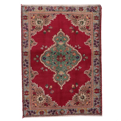 3'3 x 4'6 Hand-Knotted Persian Tabriz Area Rug