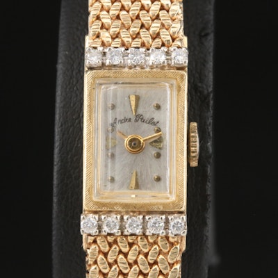 14K Gold Andrea Pailet Diamond Wristwatch