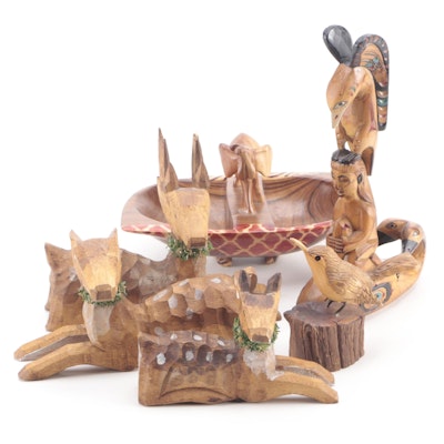 Hand-Carved Wooden Souvenirs and Figurines