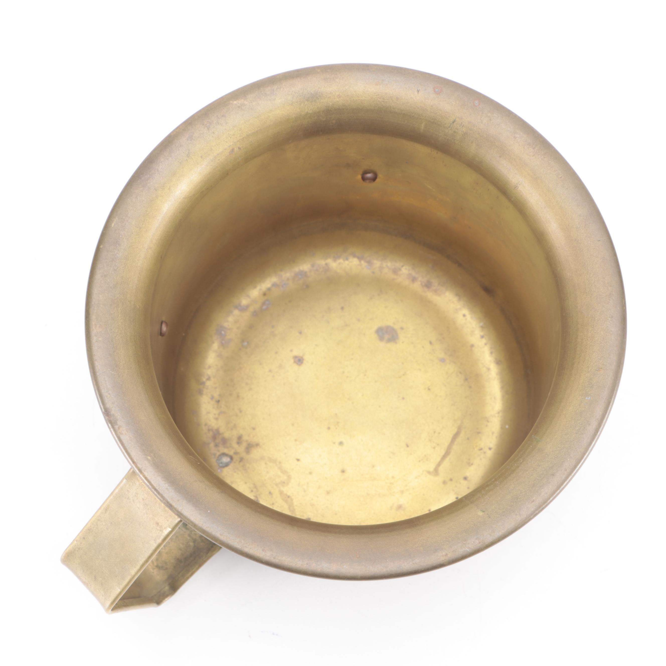 Central Pacific Railroad Brass Chamber Pot, Early to Mid20th Century