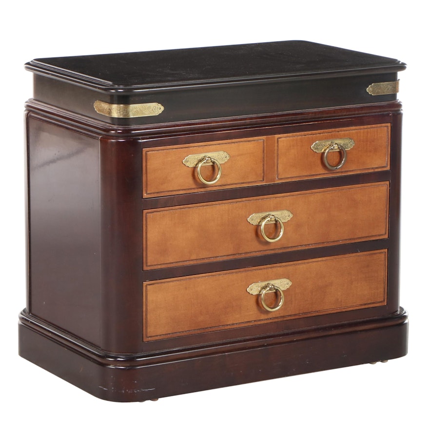 Sherrill CTH Occasional, Maple and Ebonized Asian Style Nightstand
