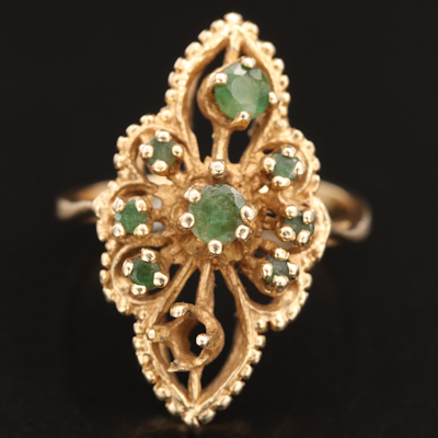 14K Emerald Ring