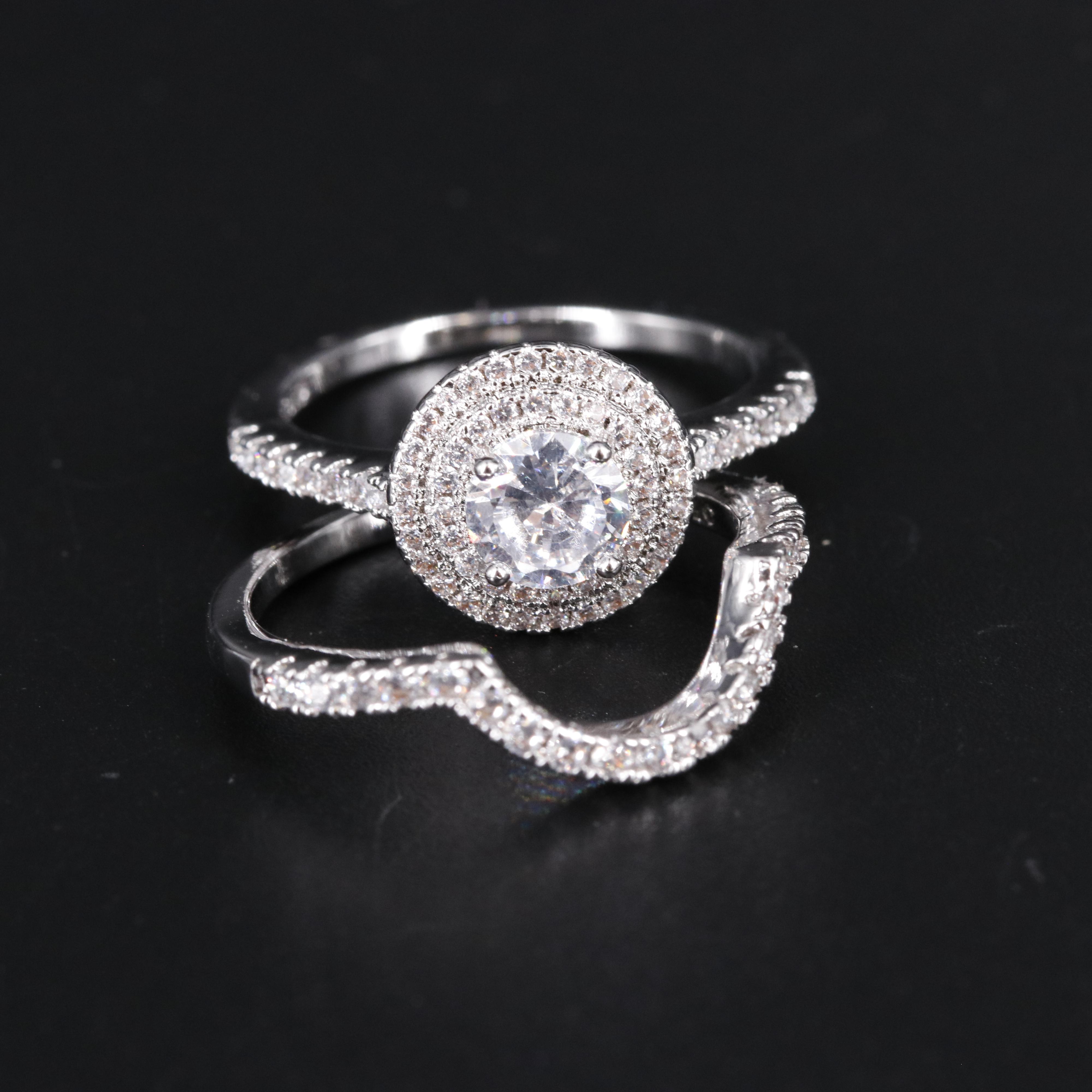 Cubic Zirconia Ring and Enhancer Band EBTH