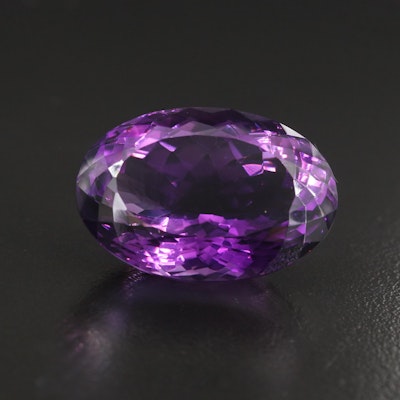 Loose 40.90 CT Oval Faceted Amethyst