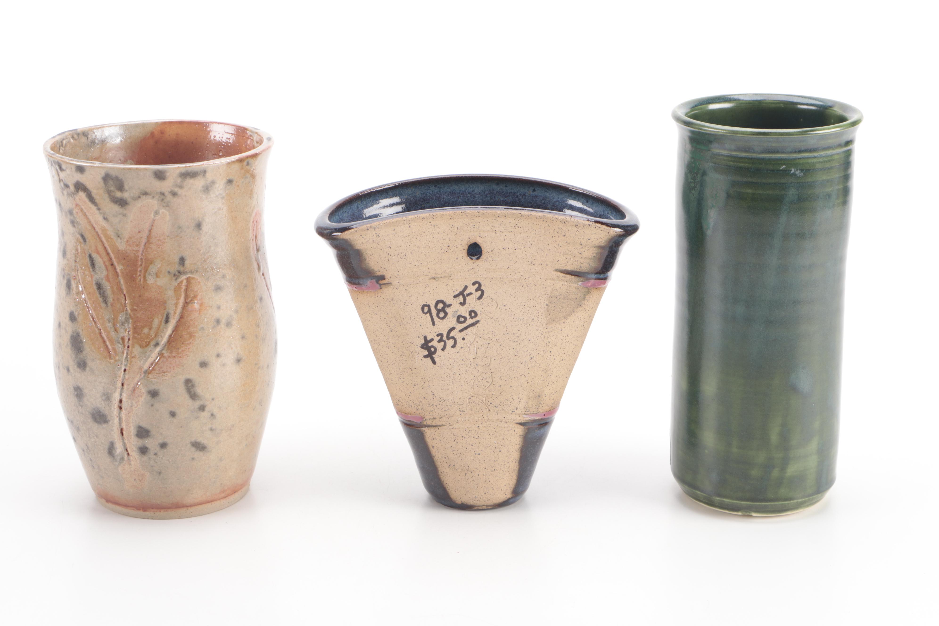 Parmentier Pottery and Other Ceramic Baskets, Wall Pockets and Vases EBTH