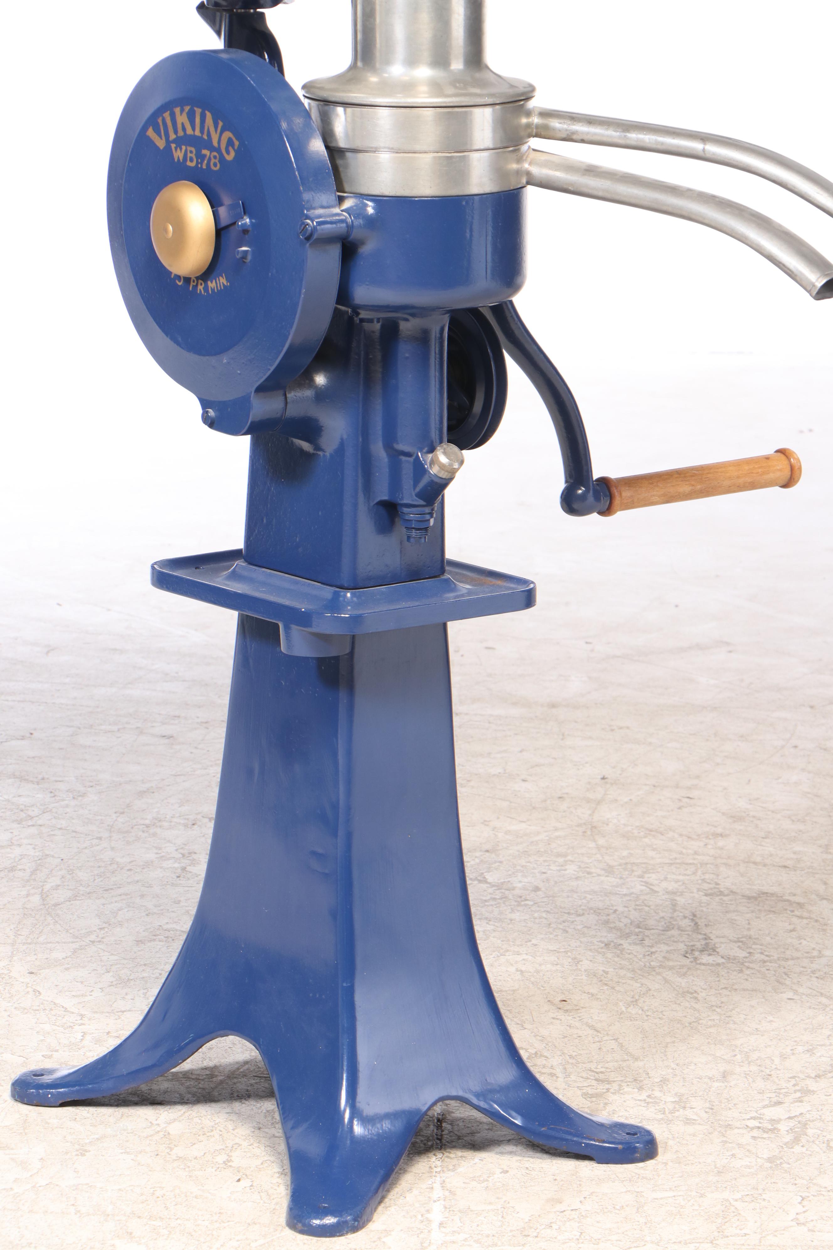 Viking WB78 Blue Painted HandCrank Centrifugal Cream Separator EBTH